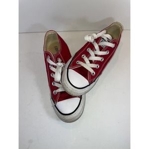 Red Converse Chuck Taylor All Star Shoes Low Top Unisex Women 6 Men 4